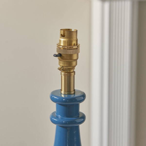 Myrtle Table Lamp Base in Gloss Marlin Blue Finish