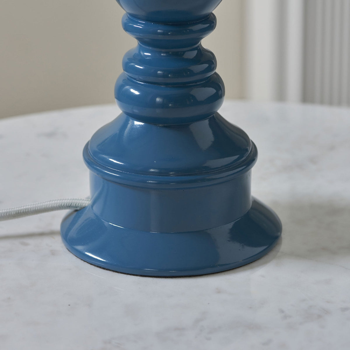 Myrtle Table Lamp Base in Gloss Marlin Blue Finish