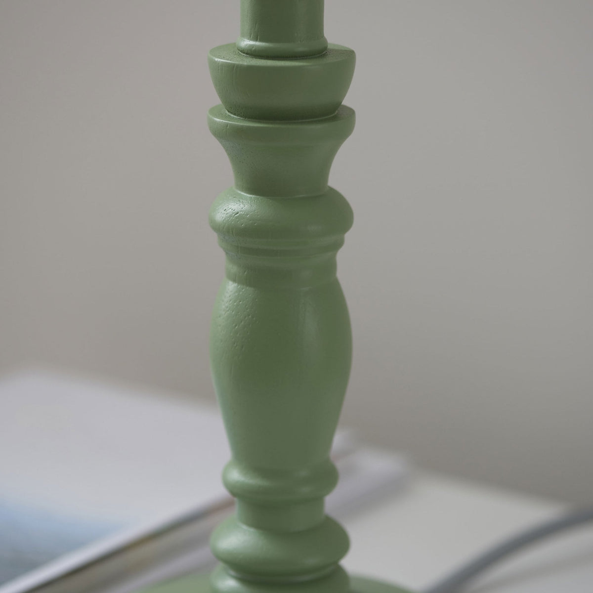 Bibury Table Lamp Base in Painted Satin Cotswold Green Finish