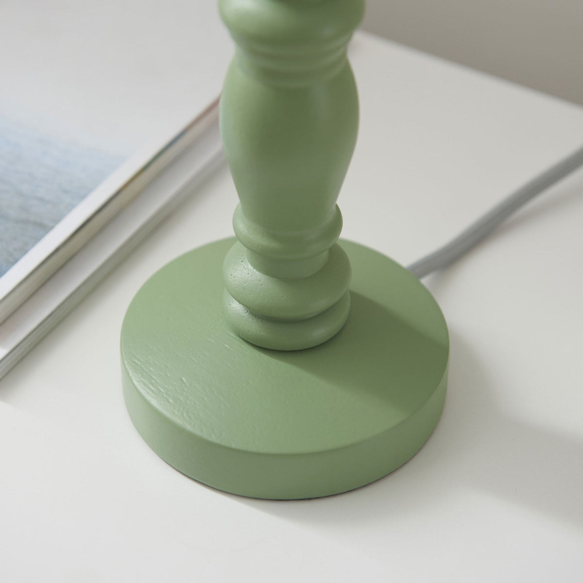 Bibury Table Lamp Base in Painted Satin Cotswold Green Finish