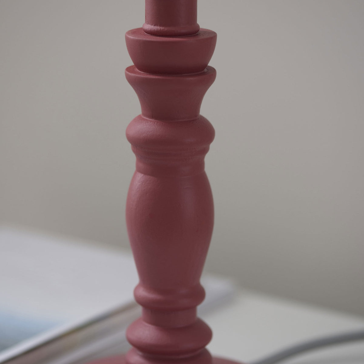 Bibury Table Lamp Base in Painted Satin Pink Clay Finish