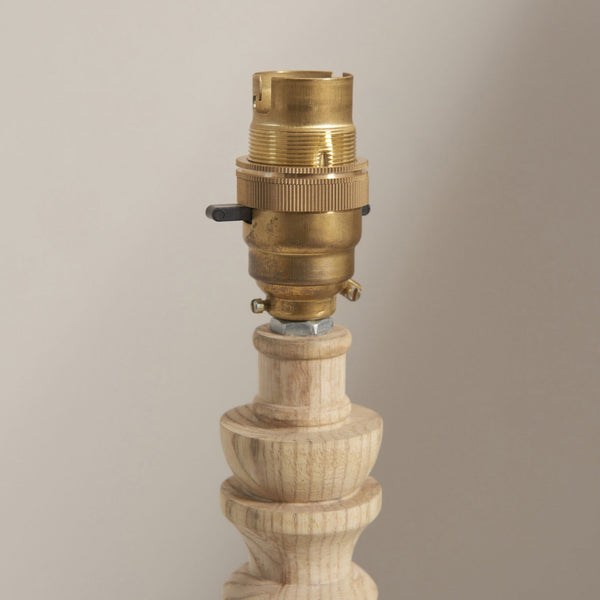 Bibury Table Lamp Base in Natural Ash Finish