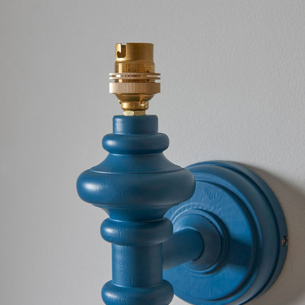 Carnaby Wall Light in Satin Marlin Blue Painted Finish