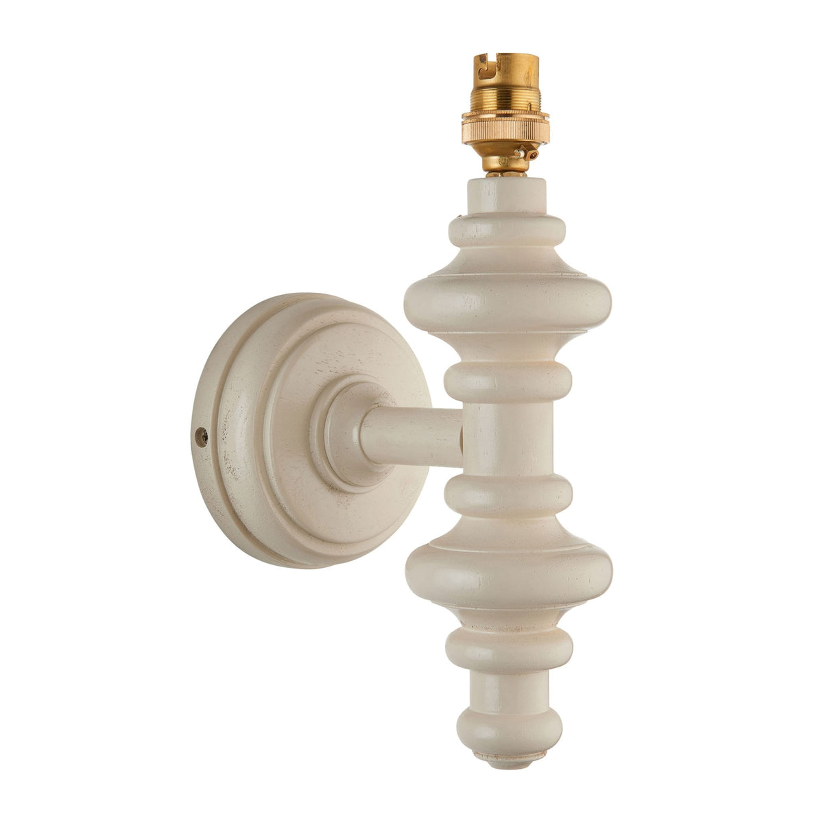 Carnaby Wall Light in Satin Almond White Painted Finish