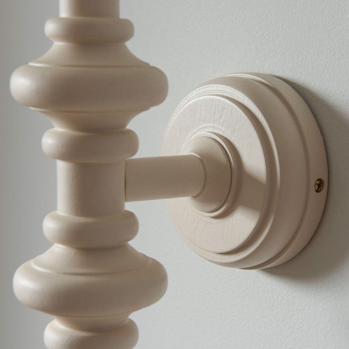Carnaby Wall Light in Satin Almond White Painted Finish