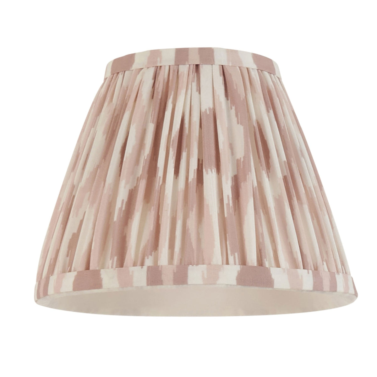 Ikat 16cm Tapered Shade in Neutral Faux Silk Fabric