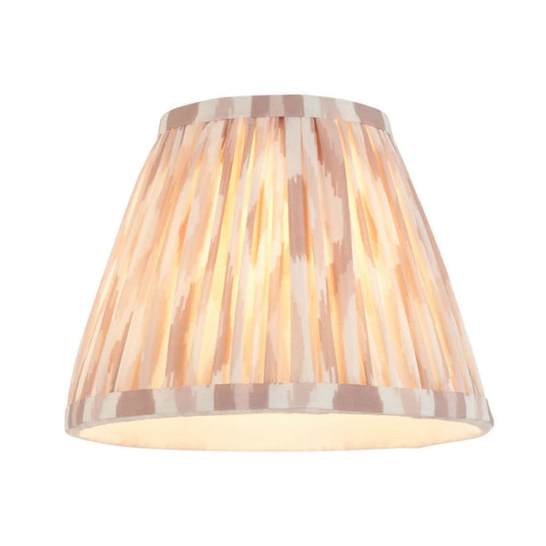 Ikat 16cm Tapered Shade in Neutral Faux Silk Fabric