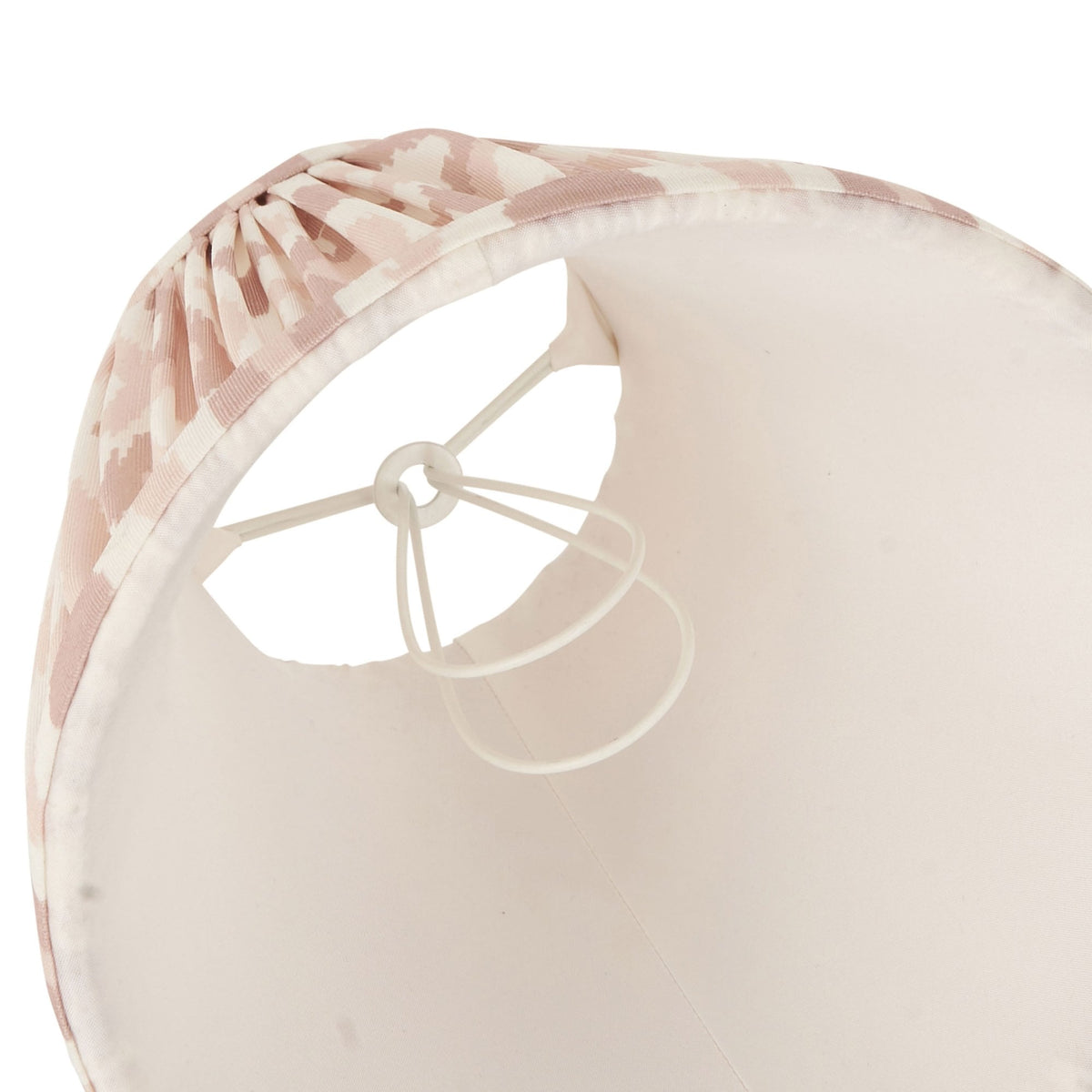 Ikat 16cm Tapered Shade in Neutral Faux Silk Fabric