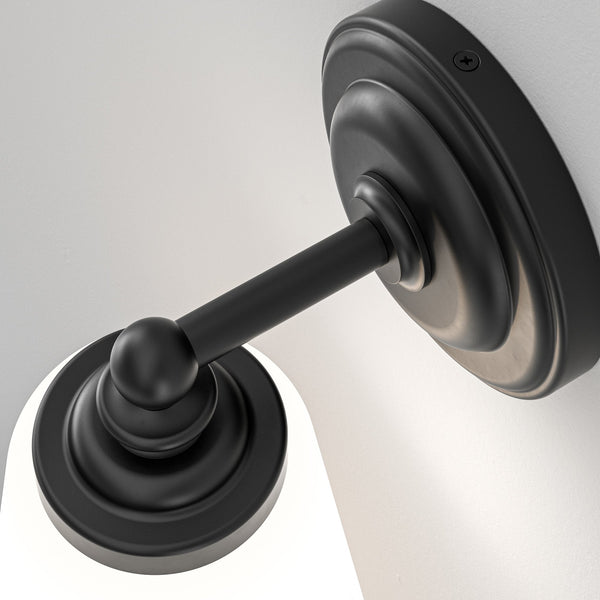 Anton IP44 Bathroom Wall Light In Matt Black