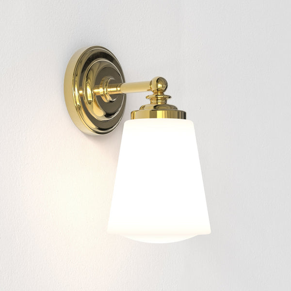 Anton IP44 Bathroom Wall Light In Polished Brass