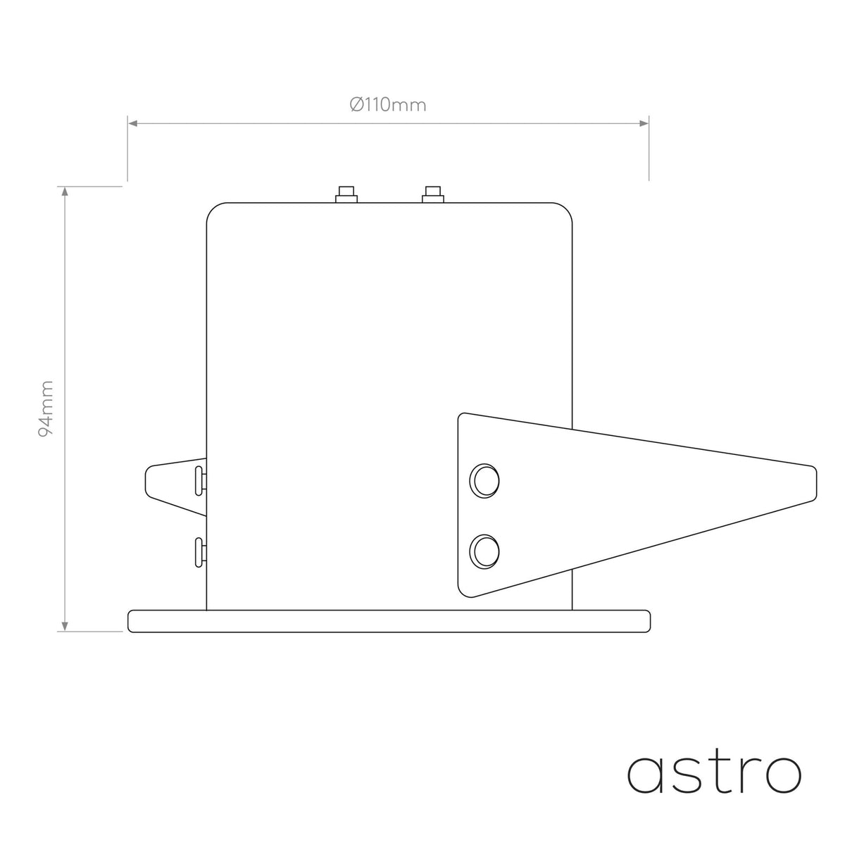 Kos Recessed IP65 Downlight In Textured Black