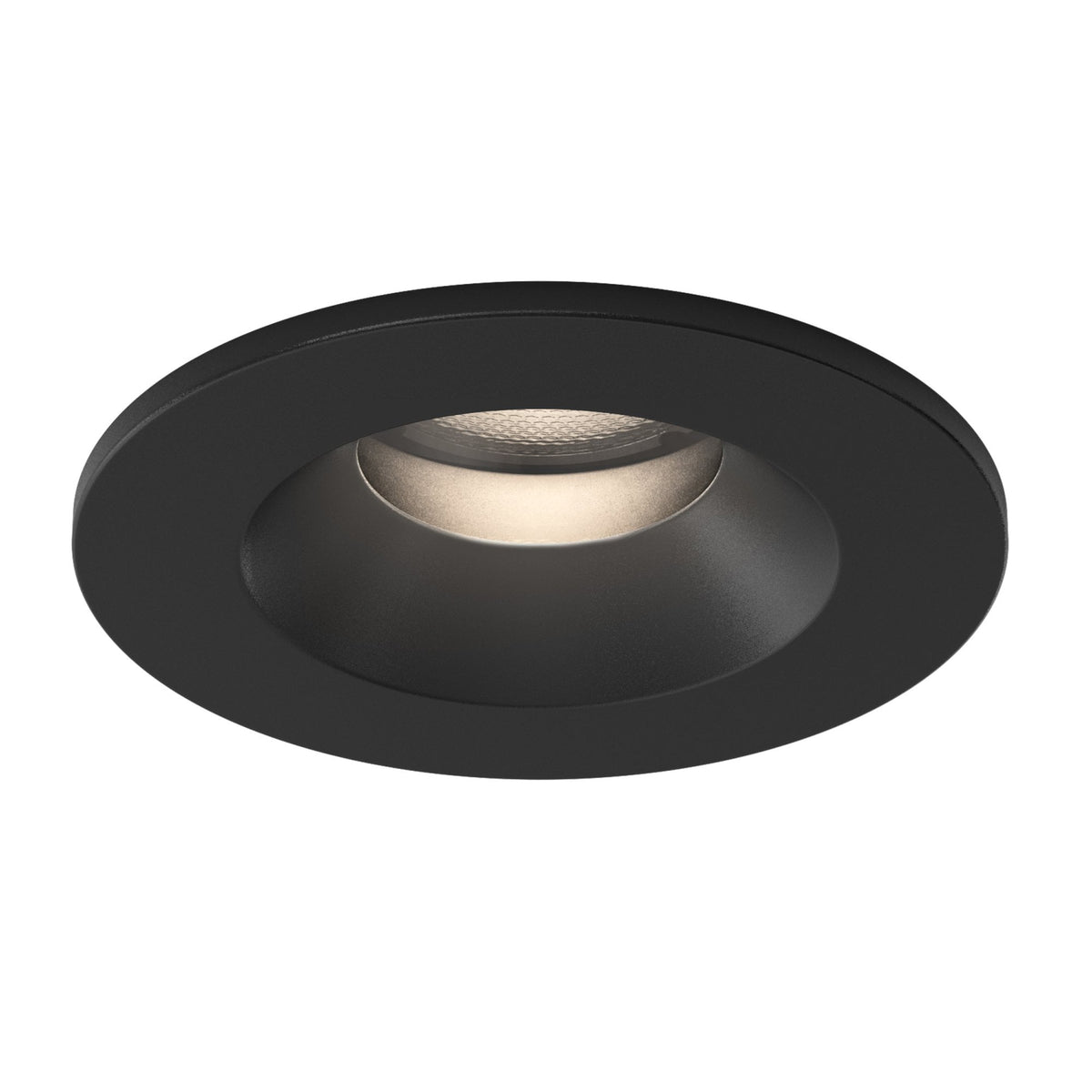 Kos Recessed IP65 Downlight In Textured Black