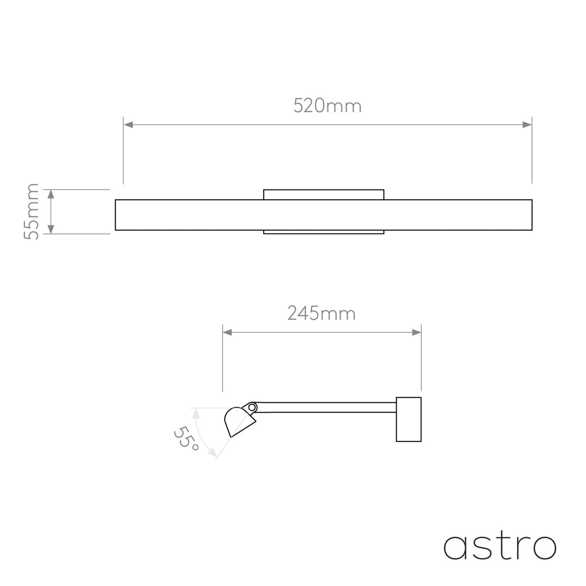 Renoir 520 LED Adjustable Picture Wall Light In Brushed Brass