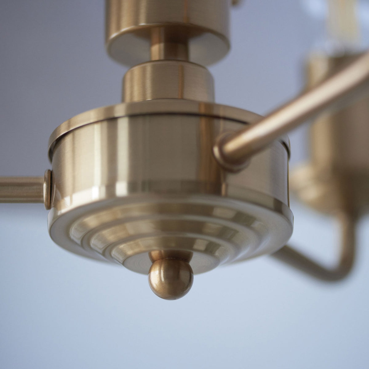 Highclere Three Light Pendant in Vintage Brass with Natural Shade