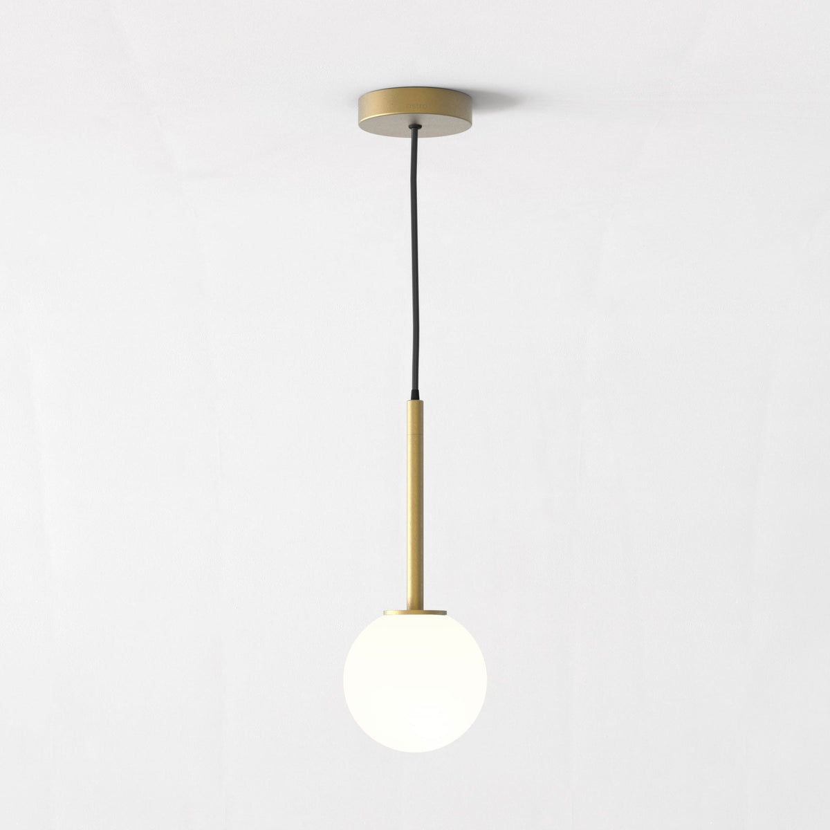 Tacoma IP44 Single Drop Pendant in Antique Brass