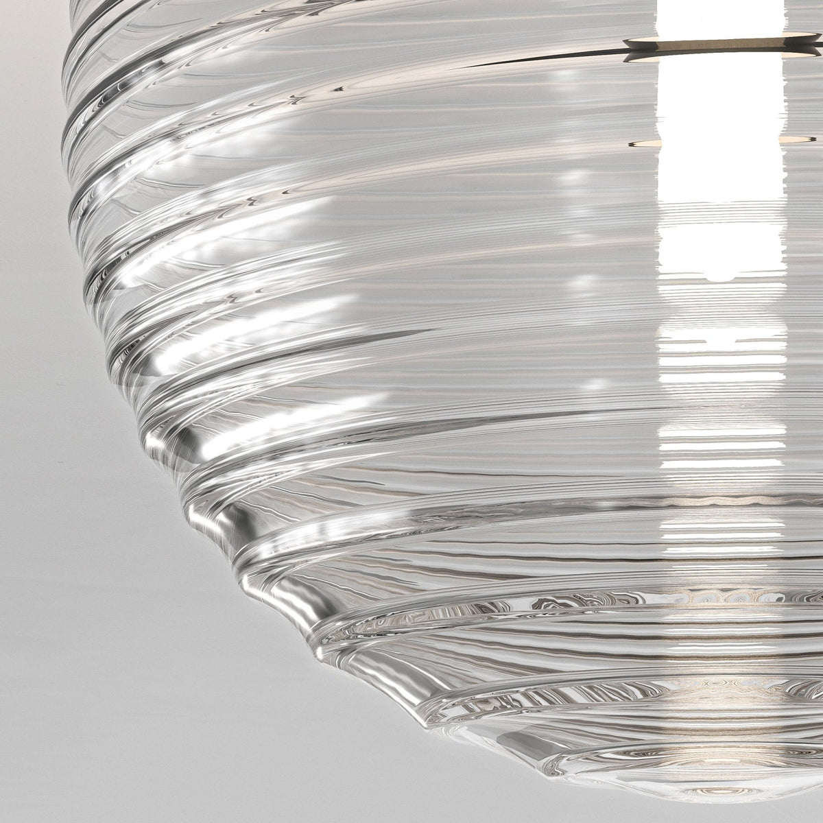 Tacoma Round Clear Ribbed Glass