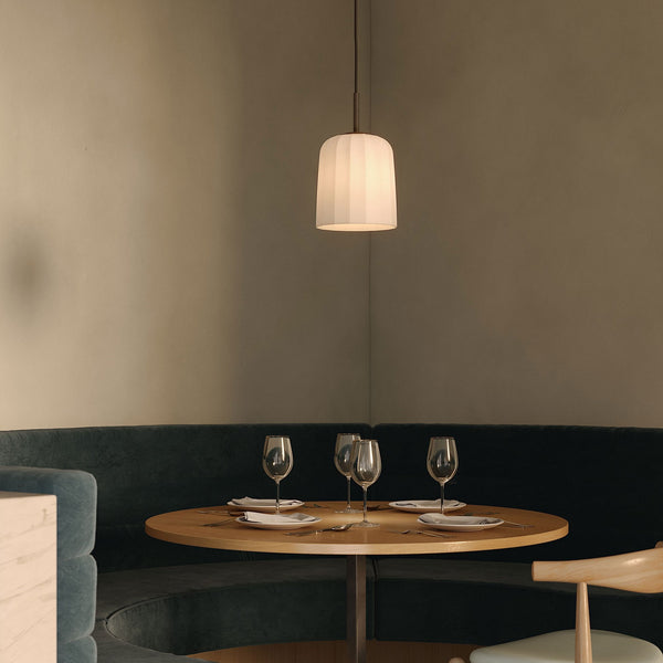 Veo 230 Single Drop Pendant in Bronze with Hand Blown Duplex Glass