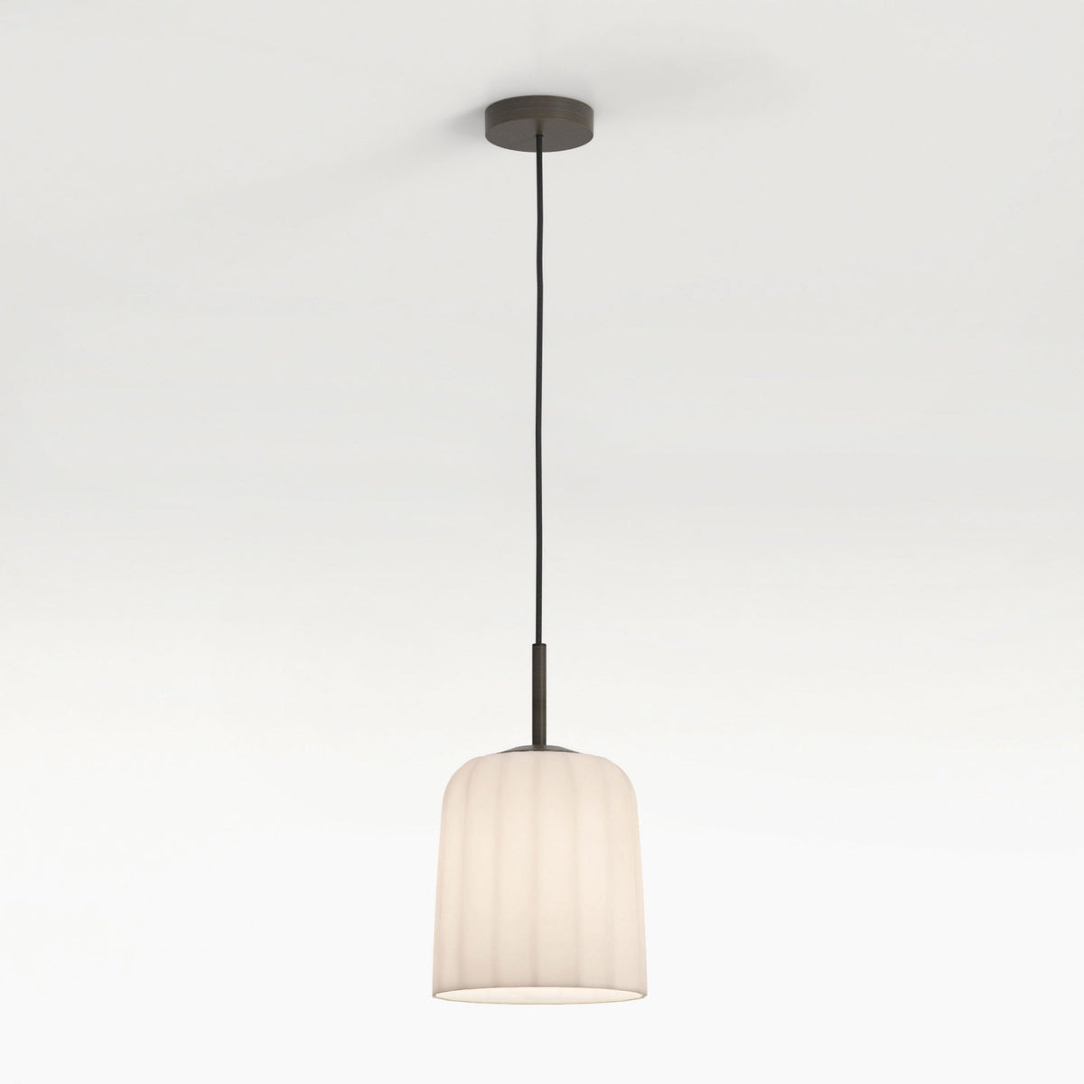 Veo 230 Single Drop Pendant in Bronze with Hand Blown Duplex Glass