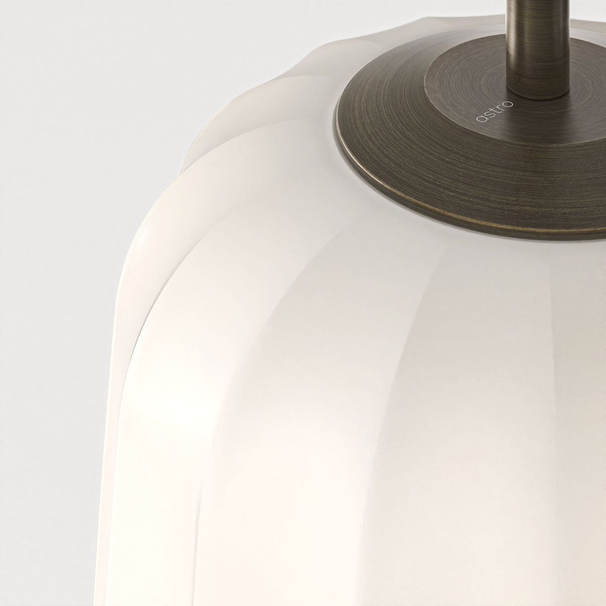 Veo 230 Single Drop Pendant in Bronze with Hand Blown Duplex Glass