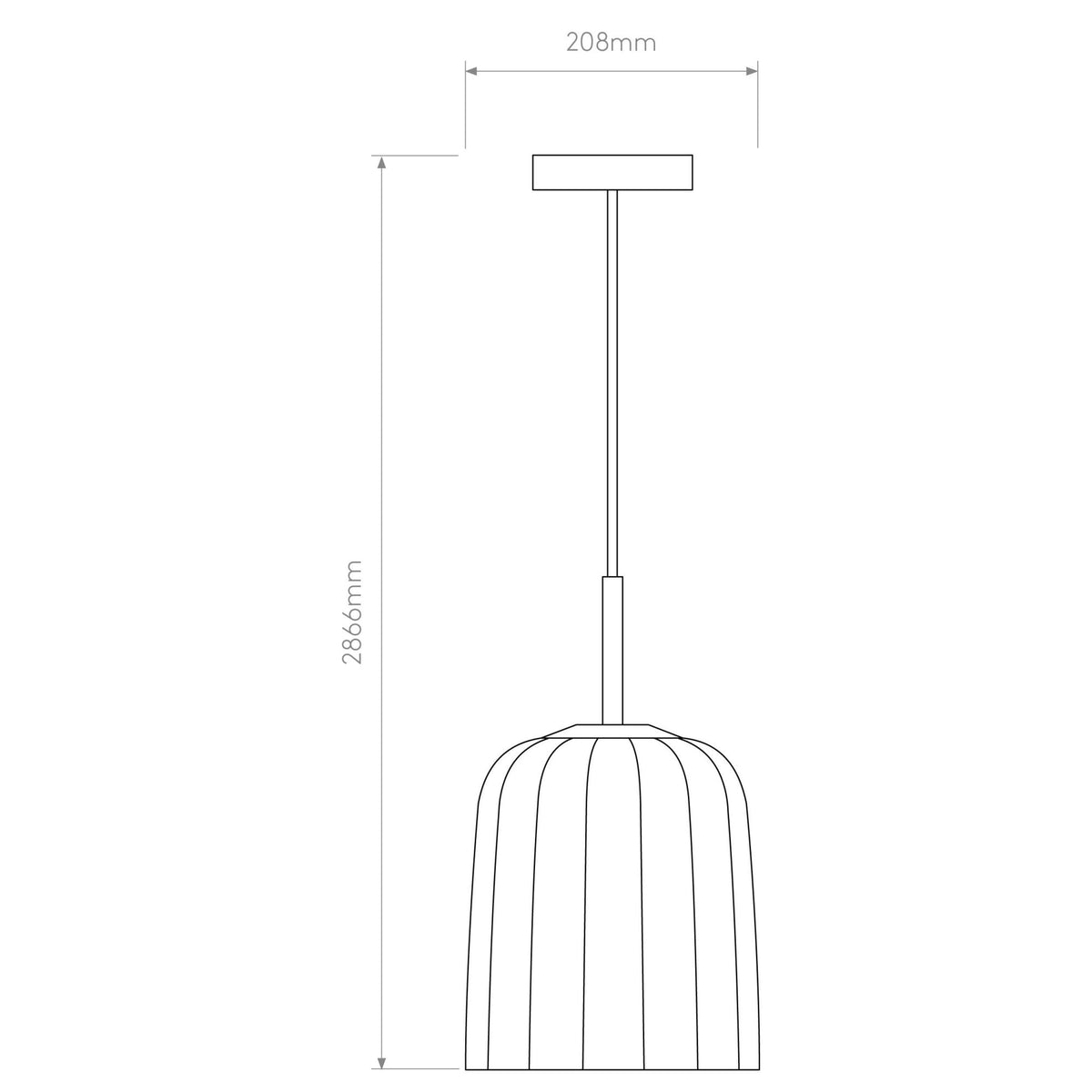 Veo 230 Single Drop Pendant in Bronze with Hand Blown Duplex Glass