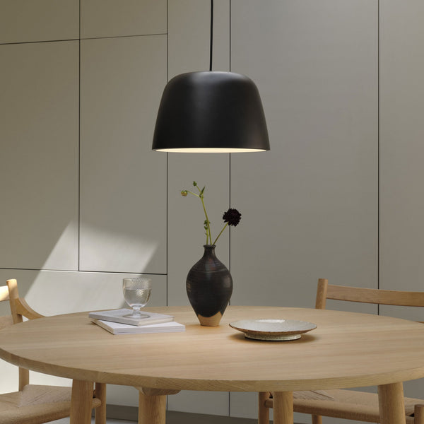 Taiko Single Drop Pendant in Matt Black