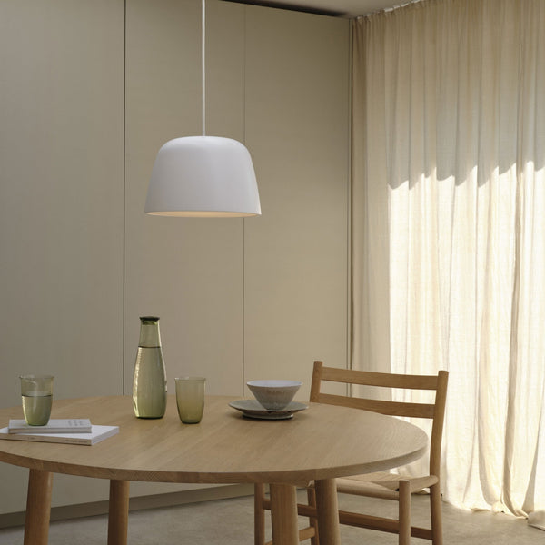 Taiko Single Drop Pendant in Matt White