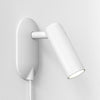 Gio Plug In Switched Spotlight Reading Wall Light in Matt White