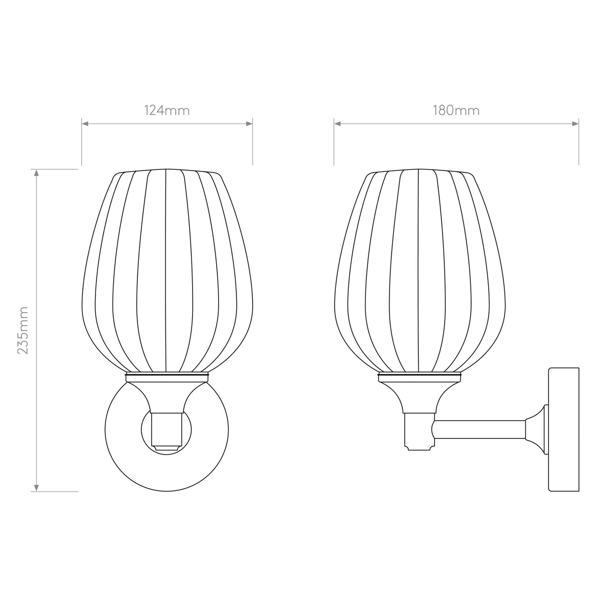 Liberty IP44 Wall Light in Polished Brass with Opal Glass Shade