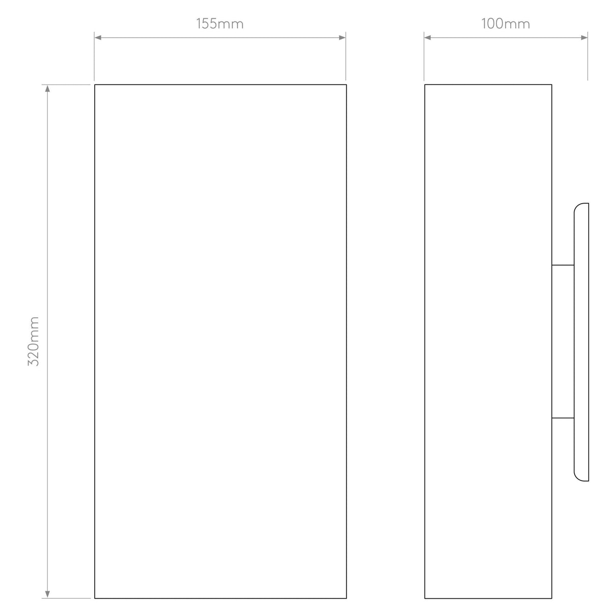 Comino 155 White Plaster Wall Light