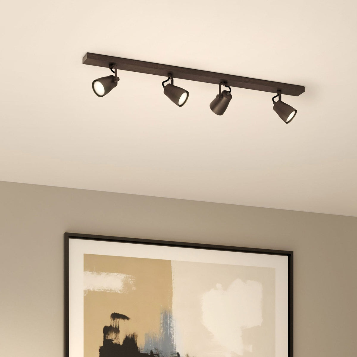 Juno Four Light Bar Adjustable GU10 Spotlight in Bronze