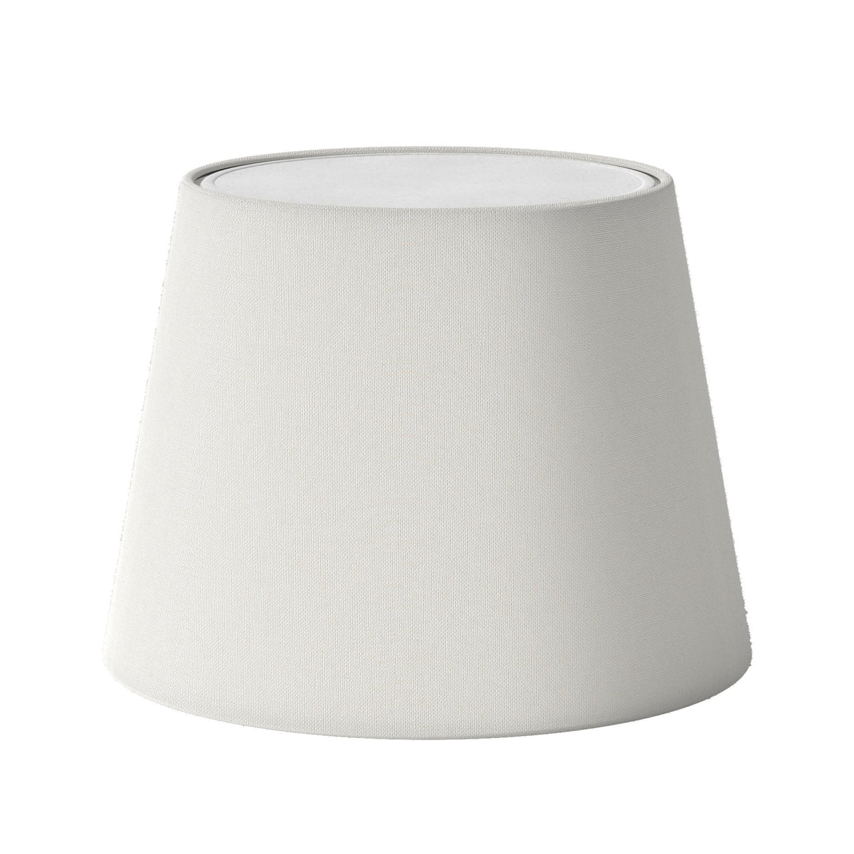 French 220 Fabric Drum Shade In White