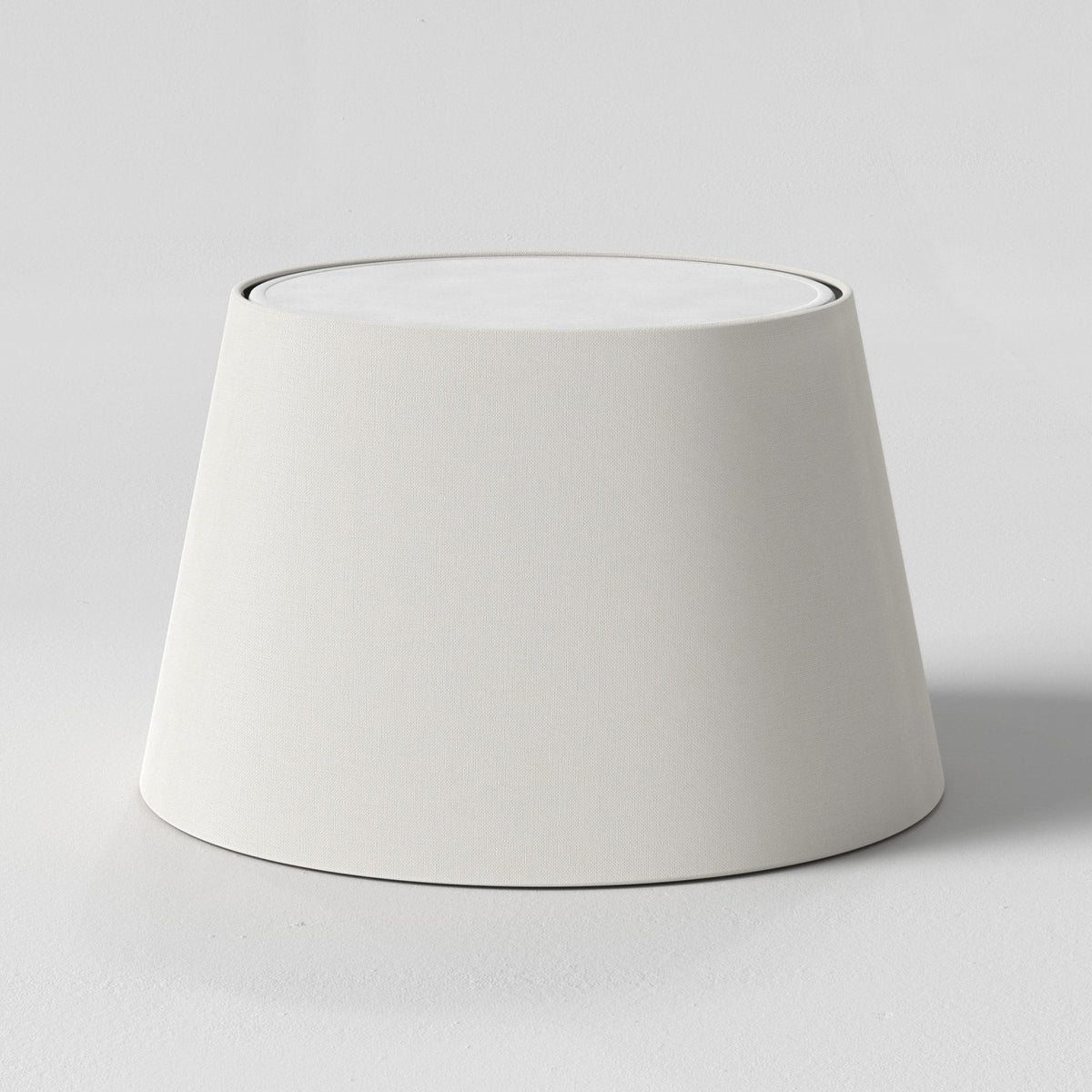 French 330 Fabric Drum Shade In White