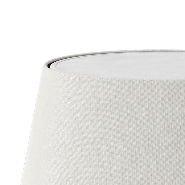 French 330 Fabric Drum Shade In White
