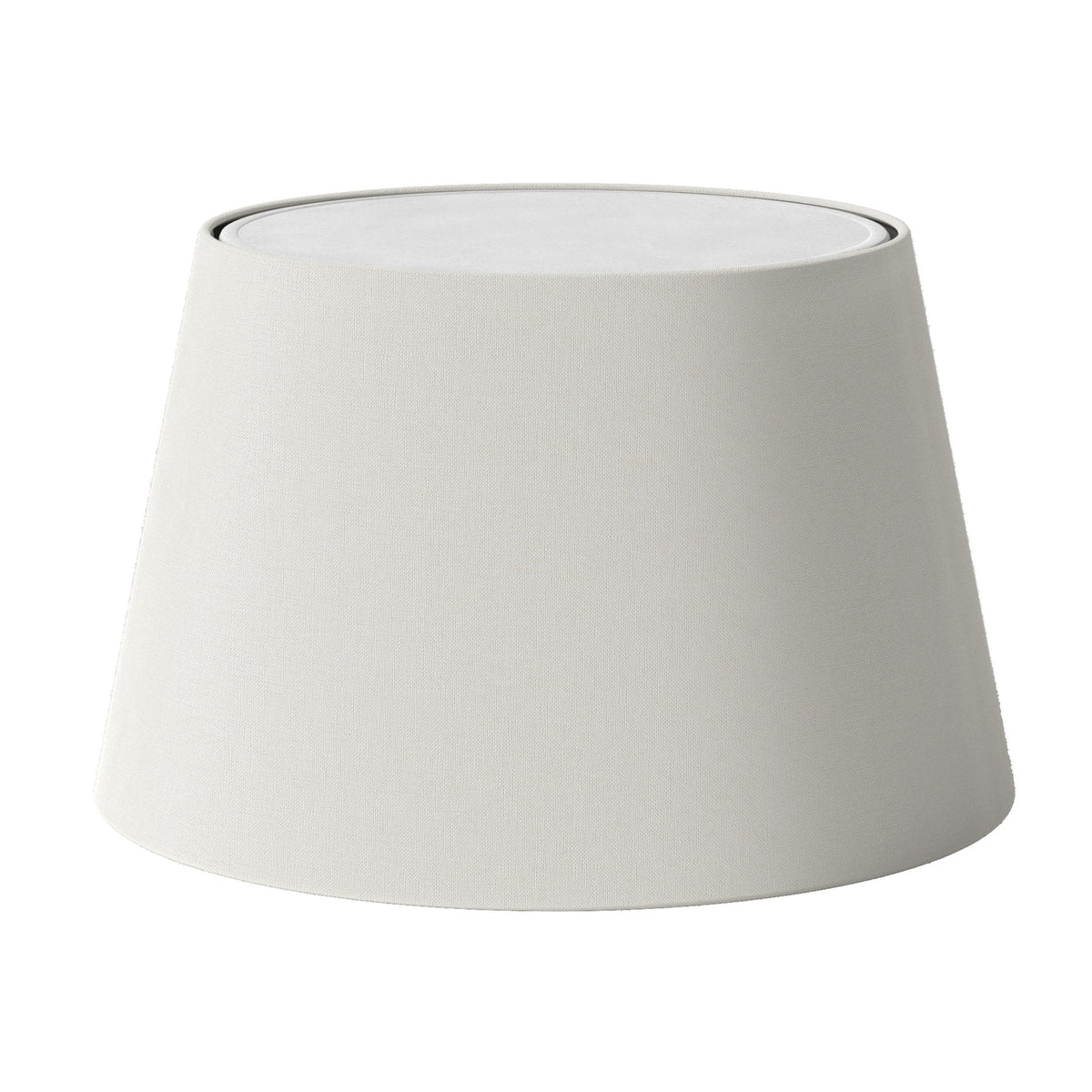French 330 Fabric Drum Shade In White