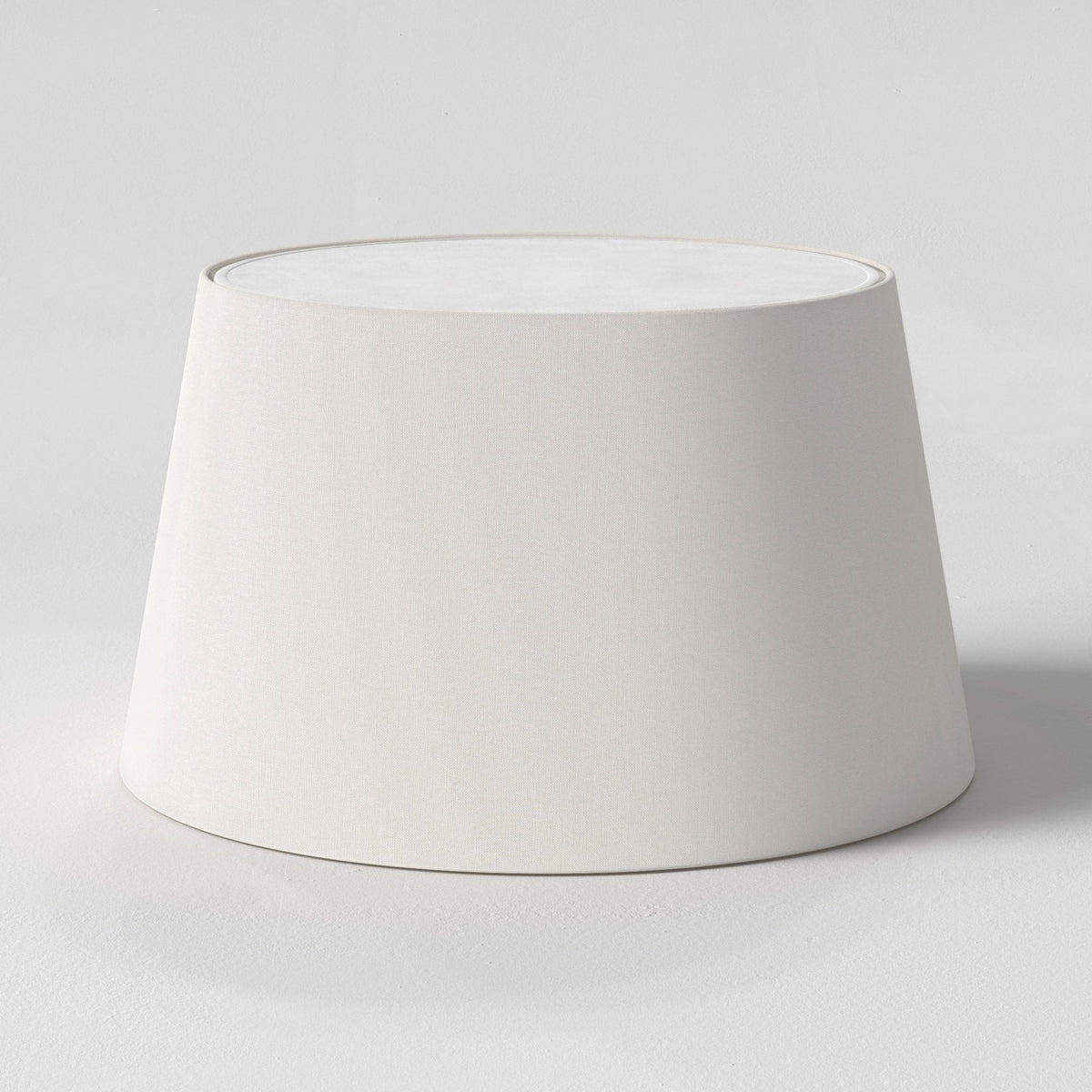 French 440 Fabric Drum Shade In White
