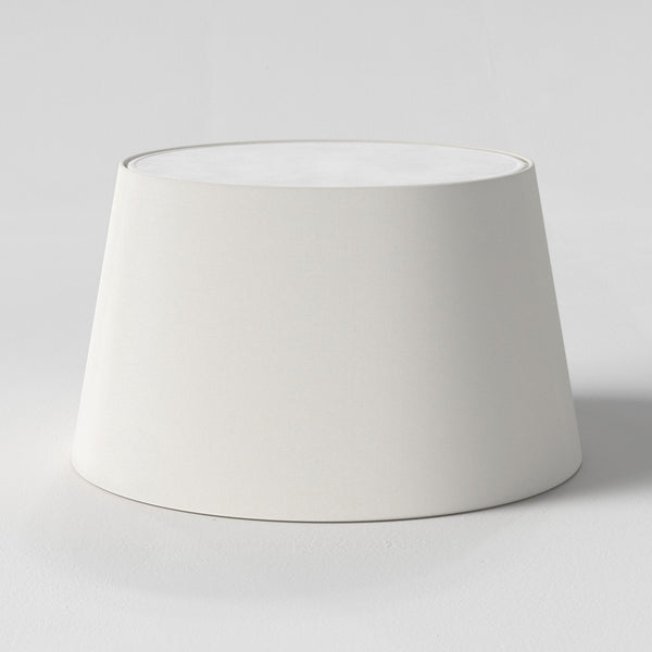 French 440 Fabric Drum Shade In White