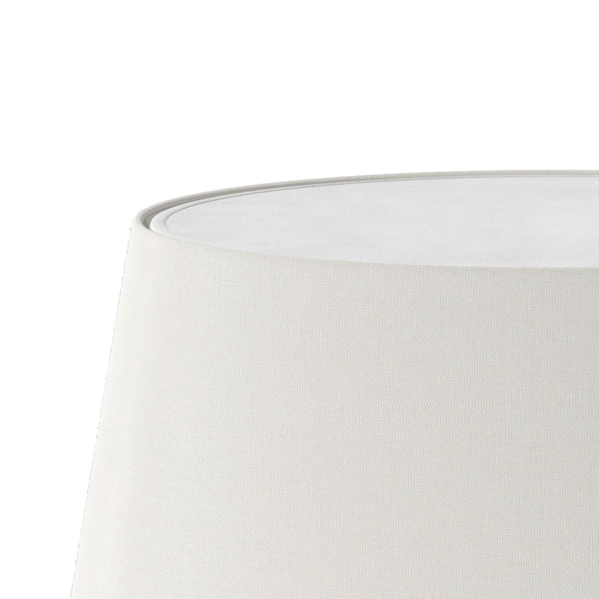 French 440 Fabric Drum Shade In White