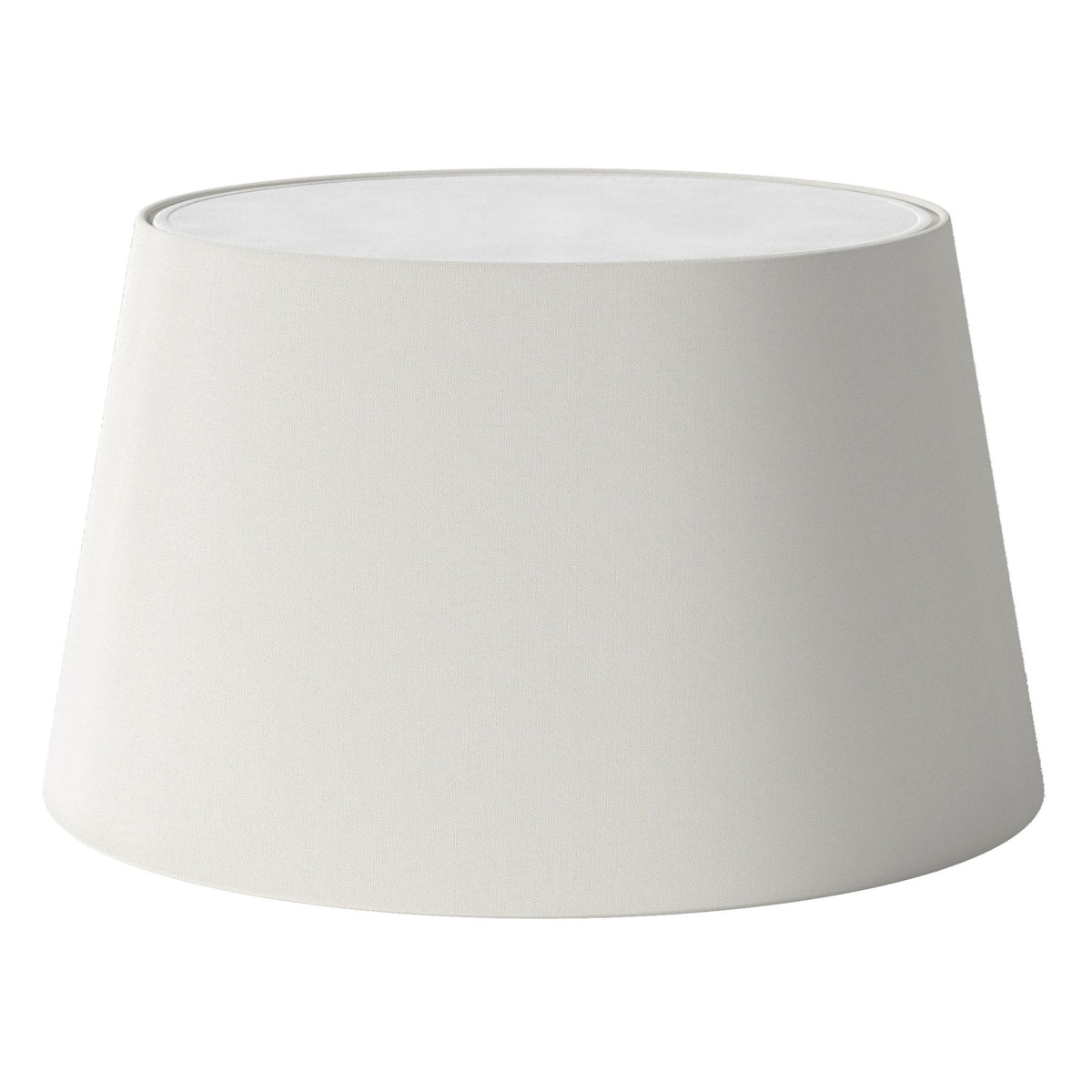 French 440 Fabric Drum Shade In White