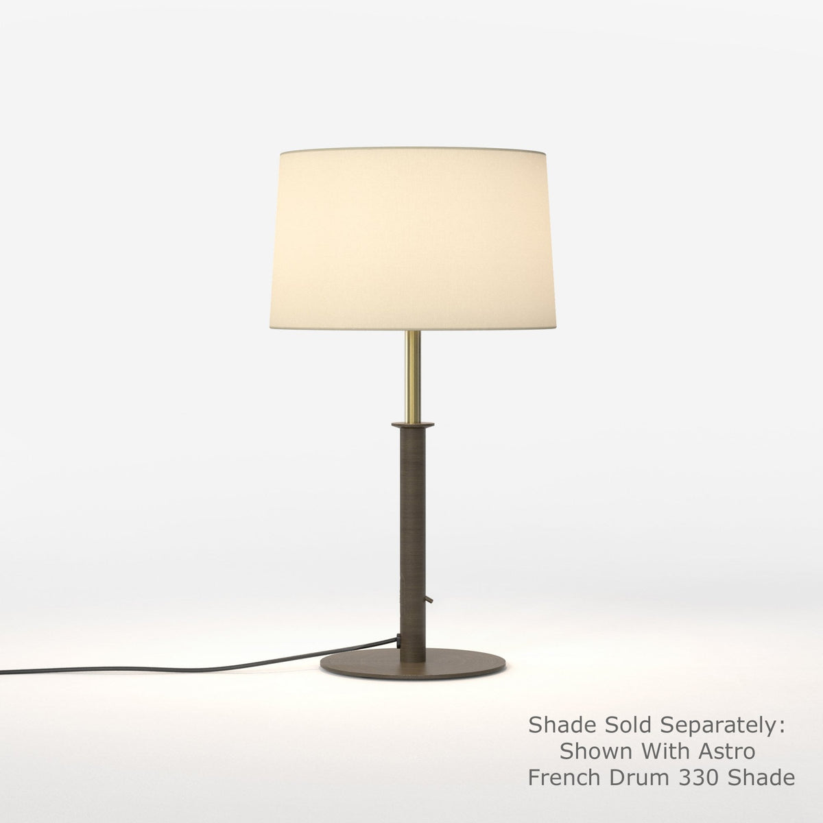 Astro French Drum 330 Shade on a table lamp