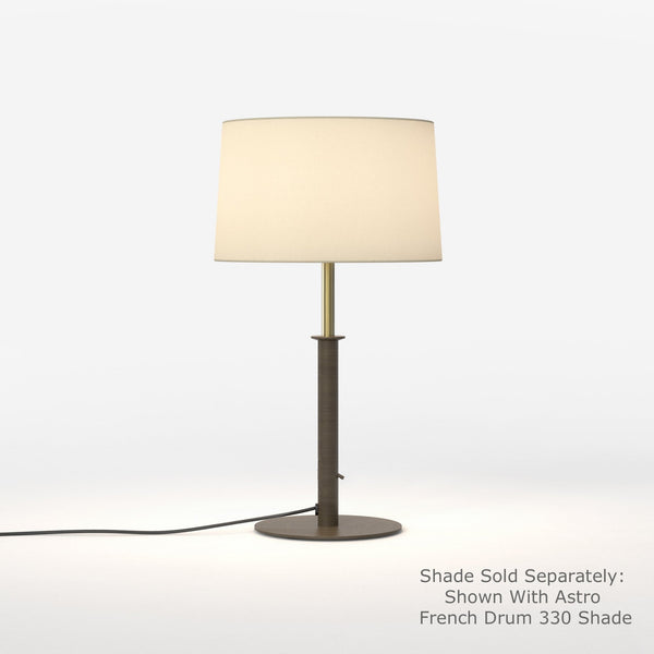 Club Table Lamp In Bronze With Brass Detail