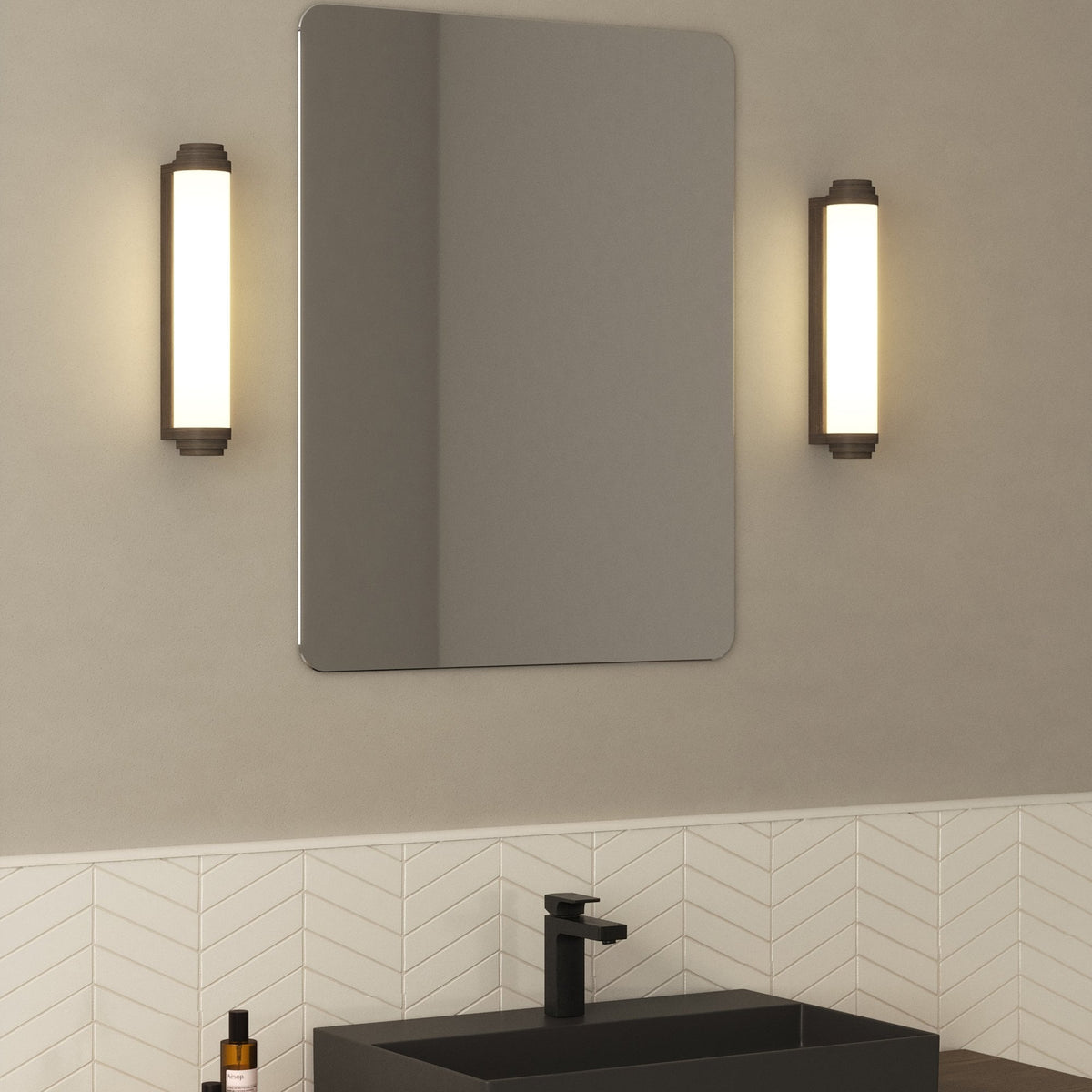 Burlington 400 IP44 Phase Dimmable Wall Light In Bronze