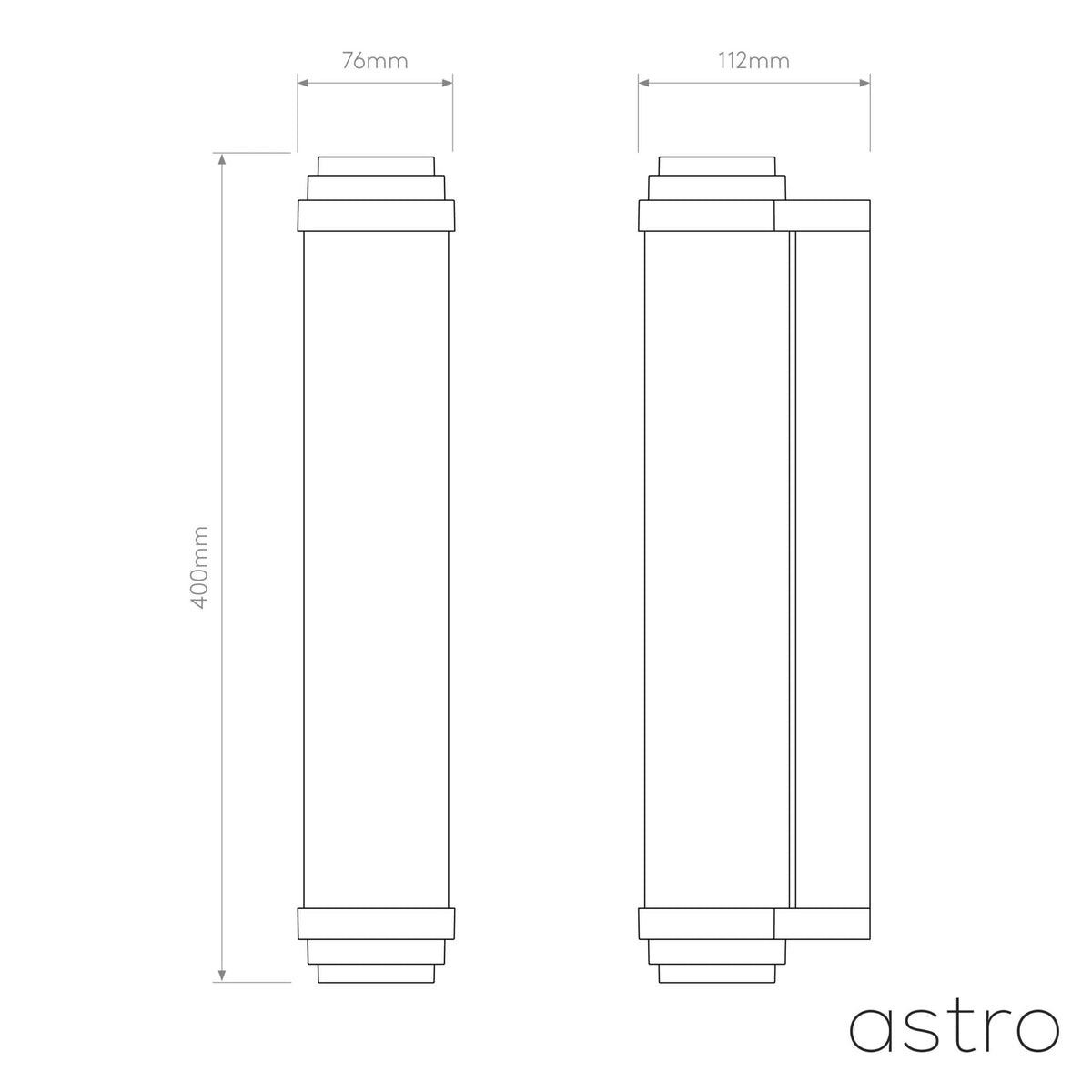 Burlington 400 IP44 Phase Dimmable Wall Light In Bronze