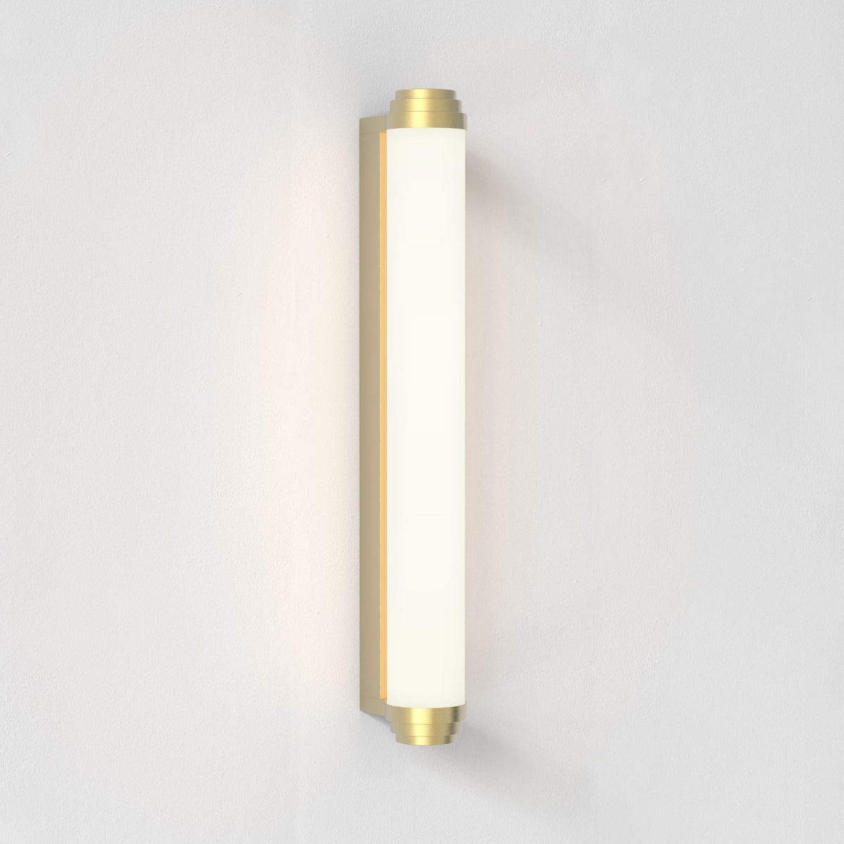 Burlington 600 IP44 Phase Dimmable Wall Light In Matt Gold