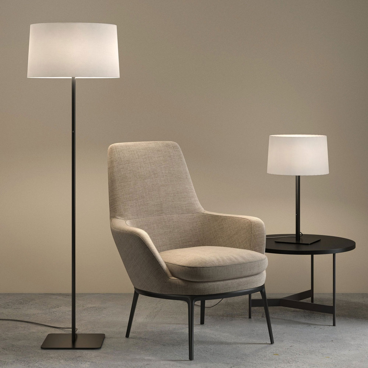 Beaumont Table Lamp in Matt Black