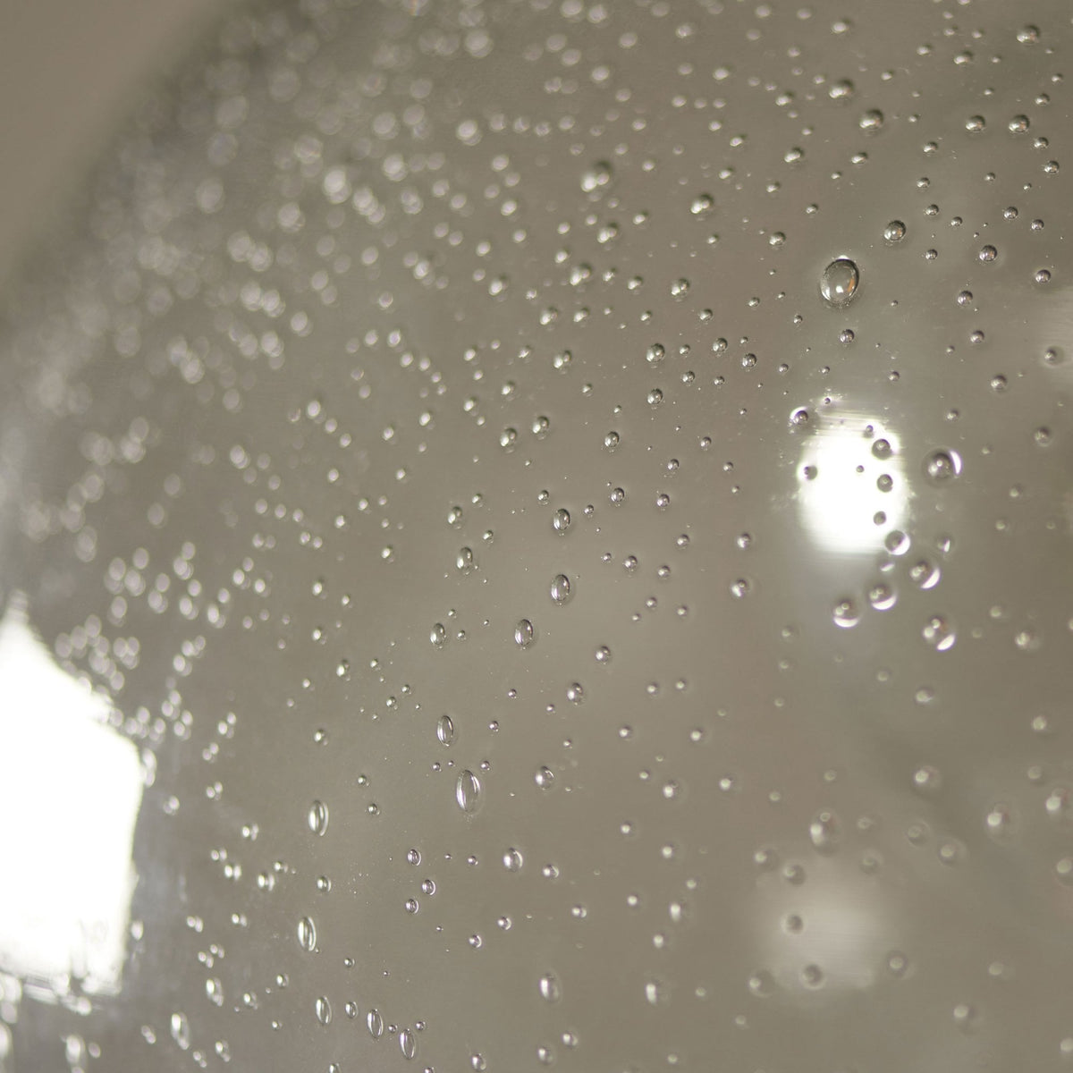 Blidworth Pendant in Brass with Clear Blown Glass with Bubbles