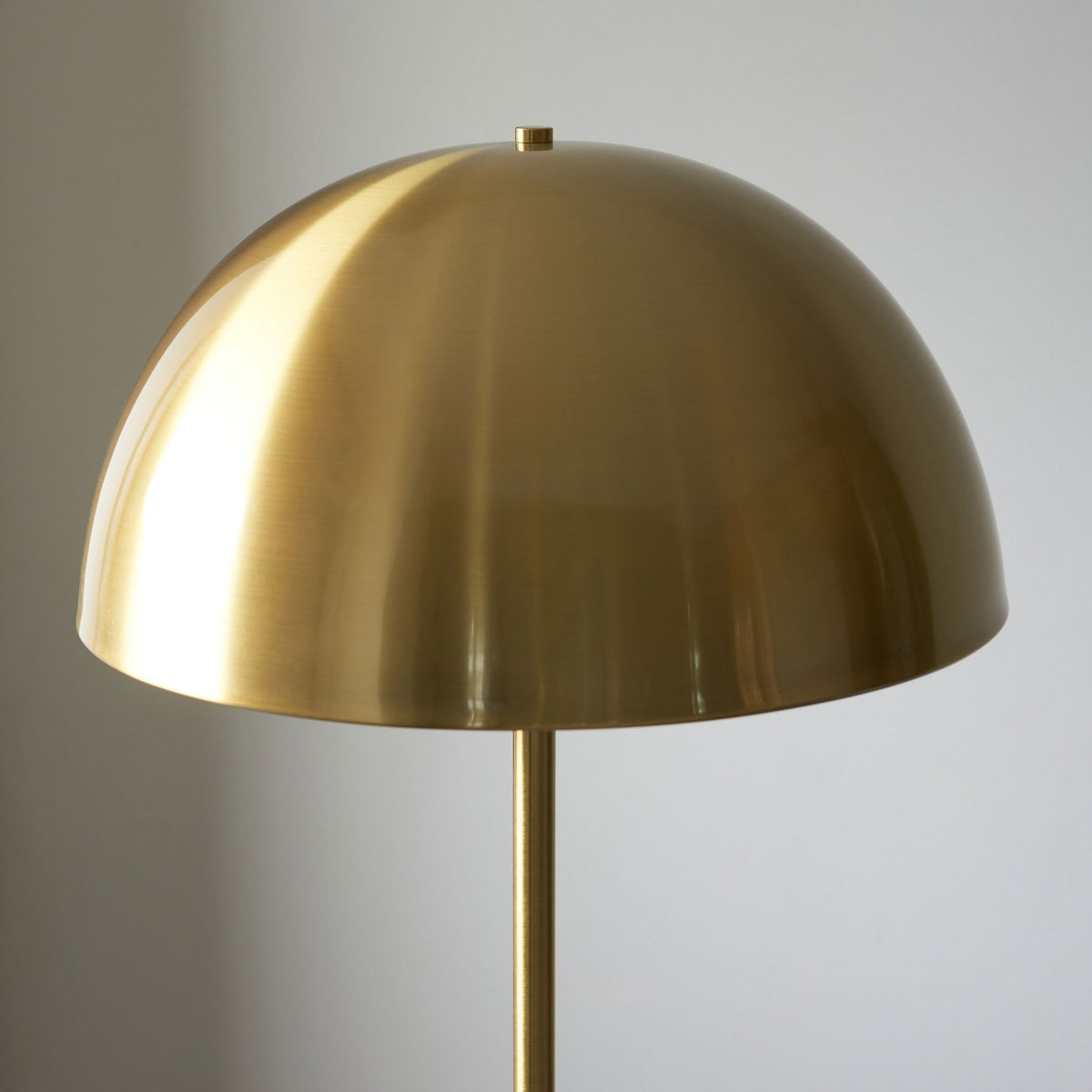 Hockerton Floor Lamp in Brushed Aged Brass & Solid White Marble Base