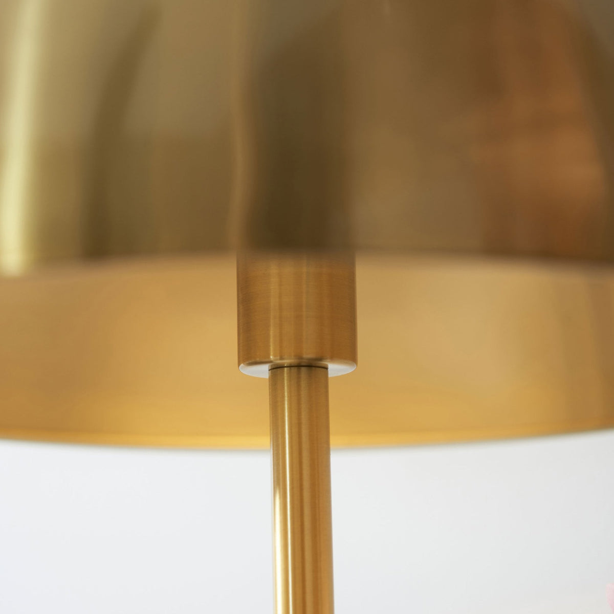Hockerton Table Lamp in Brushed Aged Brass & Solid White Marble Base