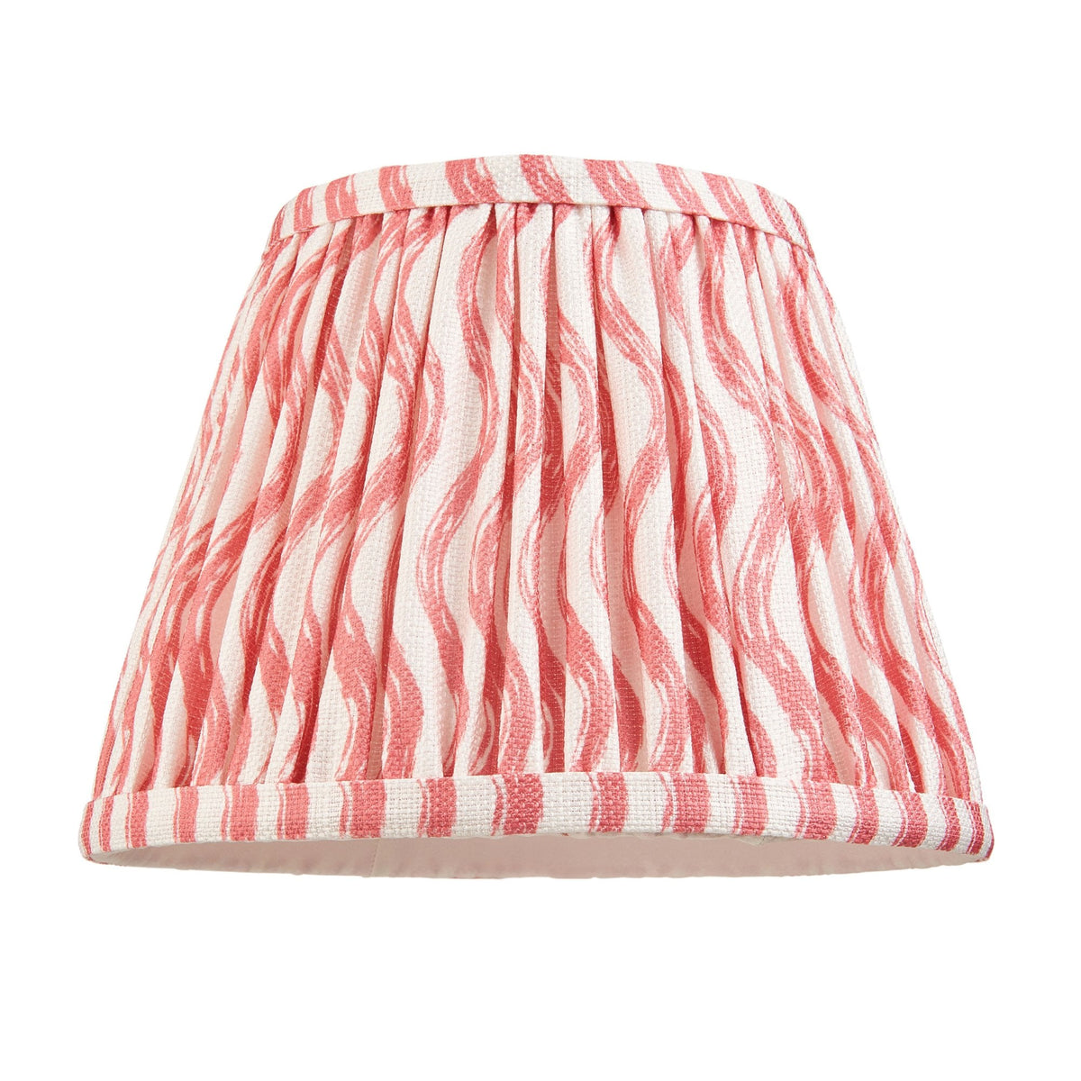 Bibury Table Lamp in Pink Clay with Ripple 20cm Coral Pink Shade