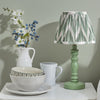 Bibury Table Lamp in Cotswold Green with Zigzag 20cm Cotswold Green Shade