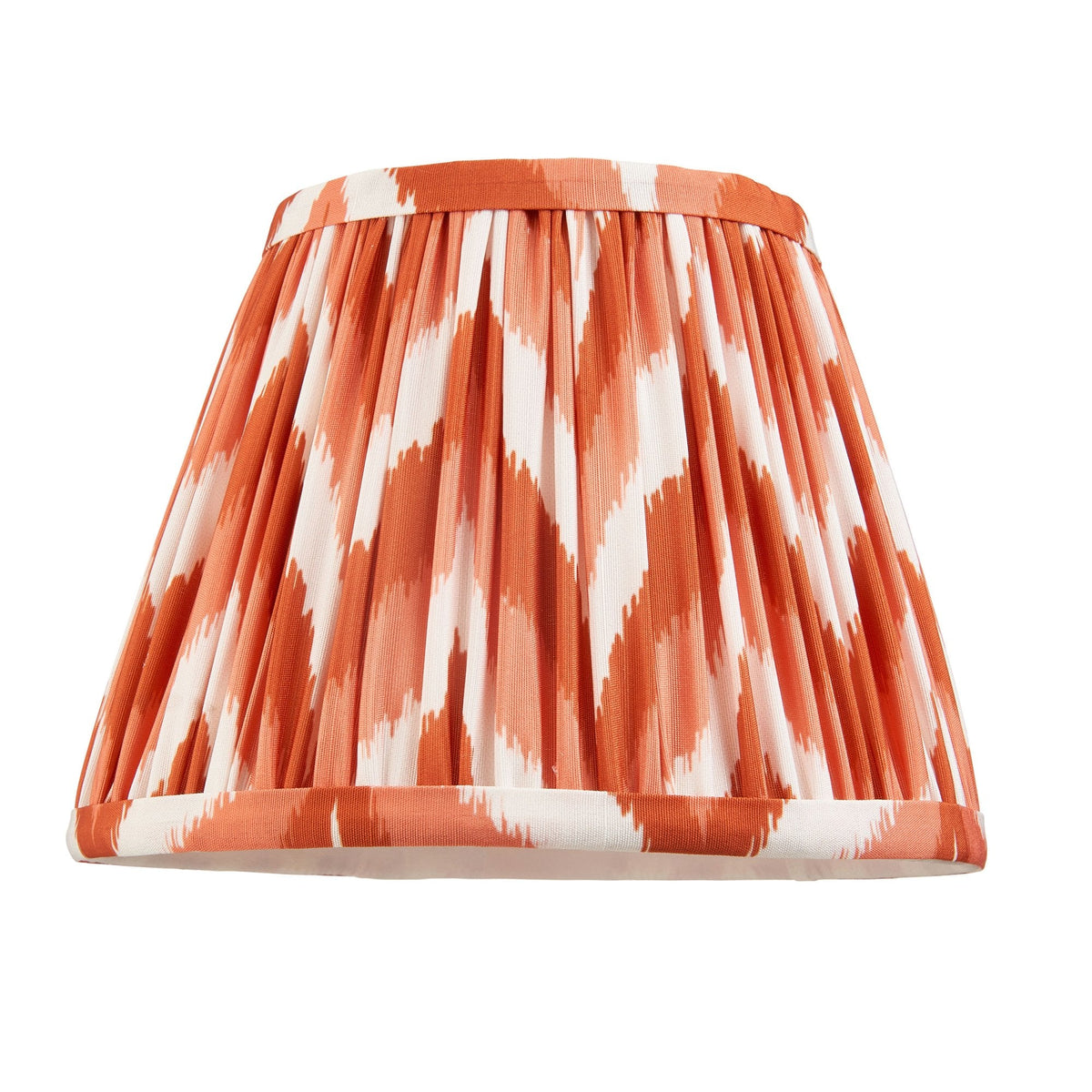 Bibury Table Lamp in Natural Ash with Zigzag 20cm Apricot Orange Shade